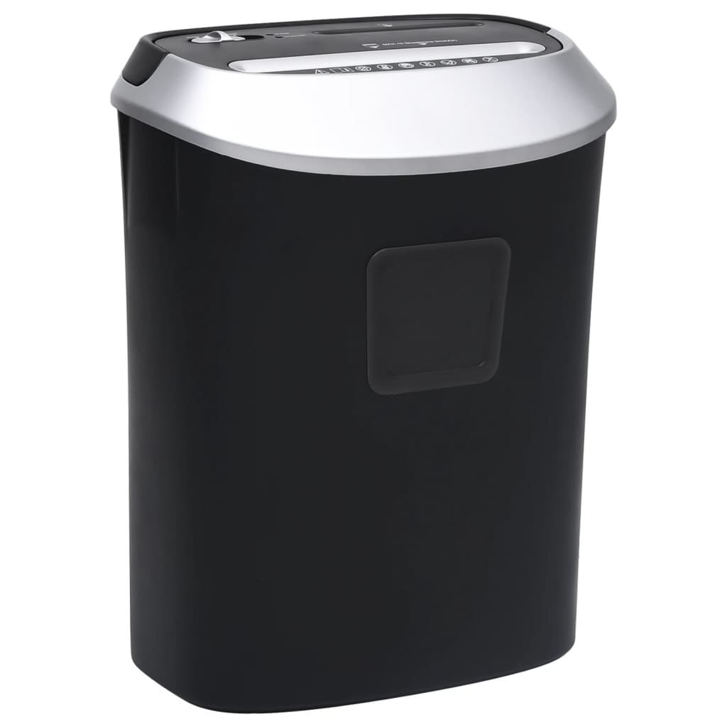 vidaXL Καταστροφέας Εγγράφων 10 Φύλλων με Εγκάρσια Κοπή Μαύρος