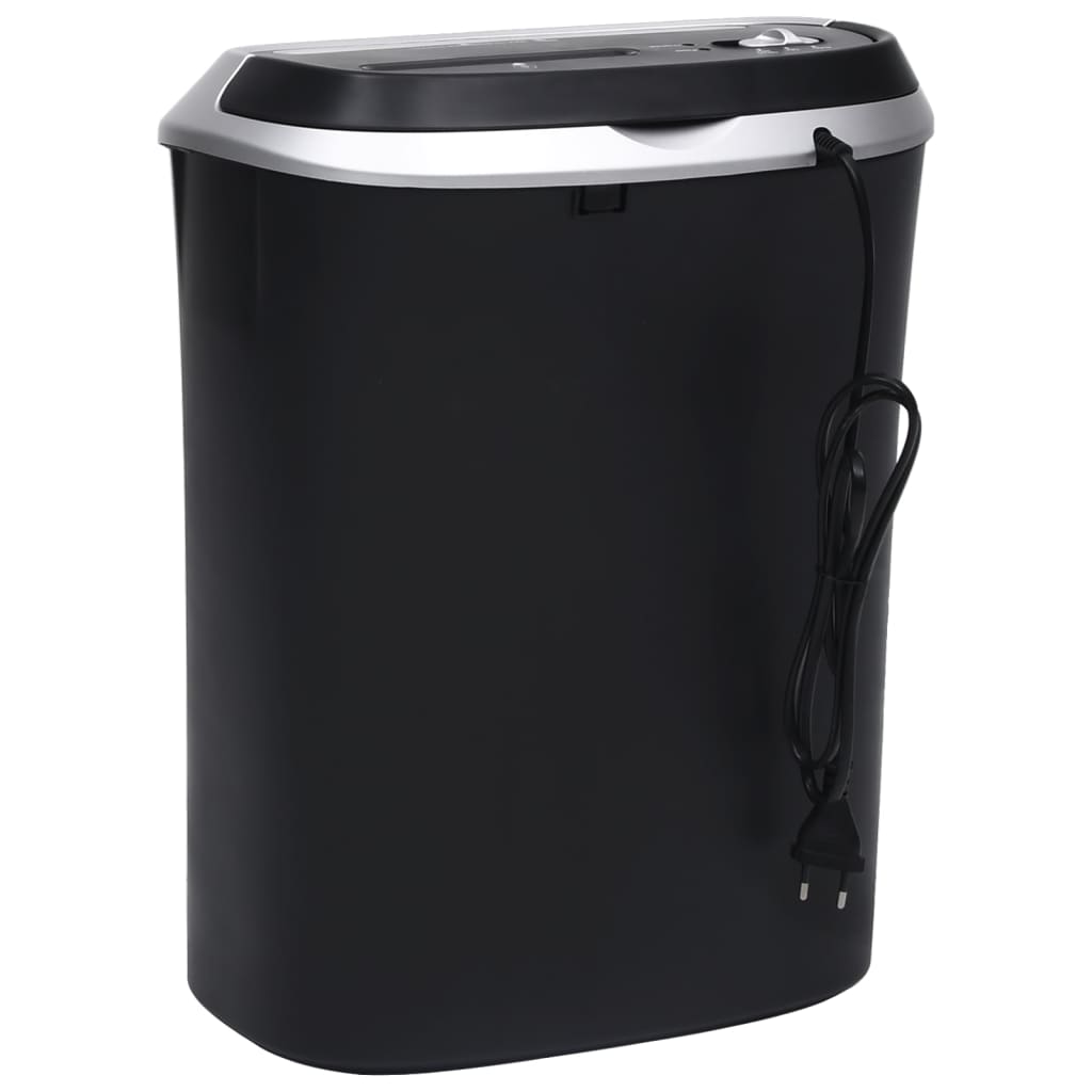 vidaXL Καταστροφέας Εγγράφων 10 Φύλλων με Εγκάρσια Κοπή Μαύρος