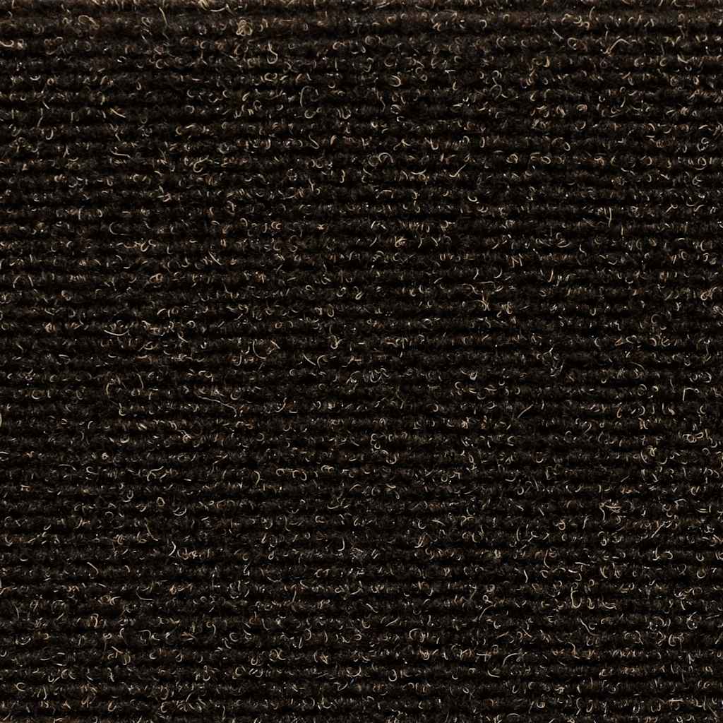 vidaXL Πατάκια Σκαλιών Αυτοκόλλητα 5 τεμ. Σκούρο Καφέ Ημίκυκλα 56x17x3 εκ.