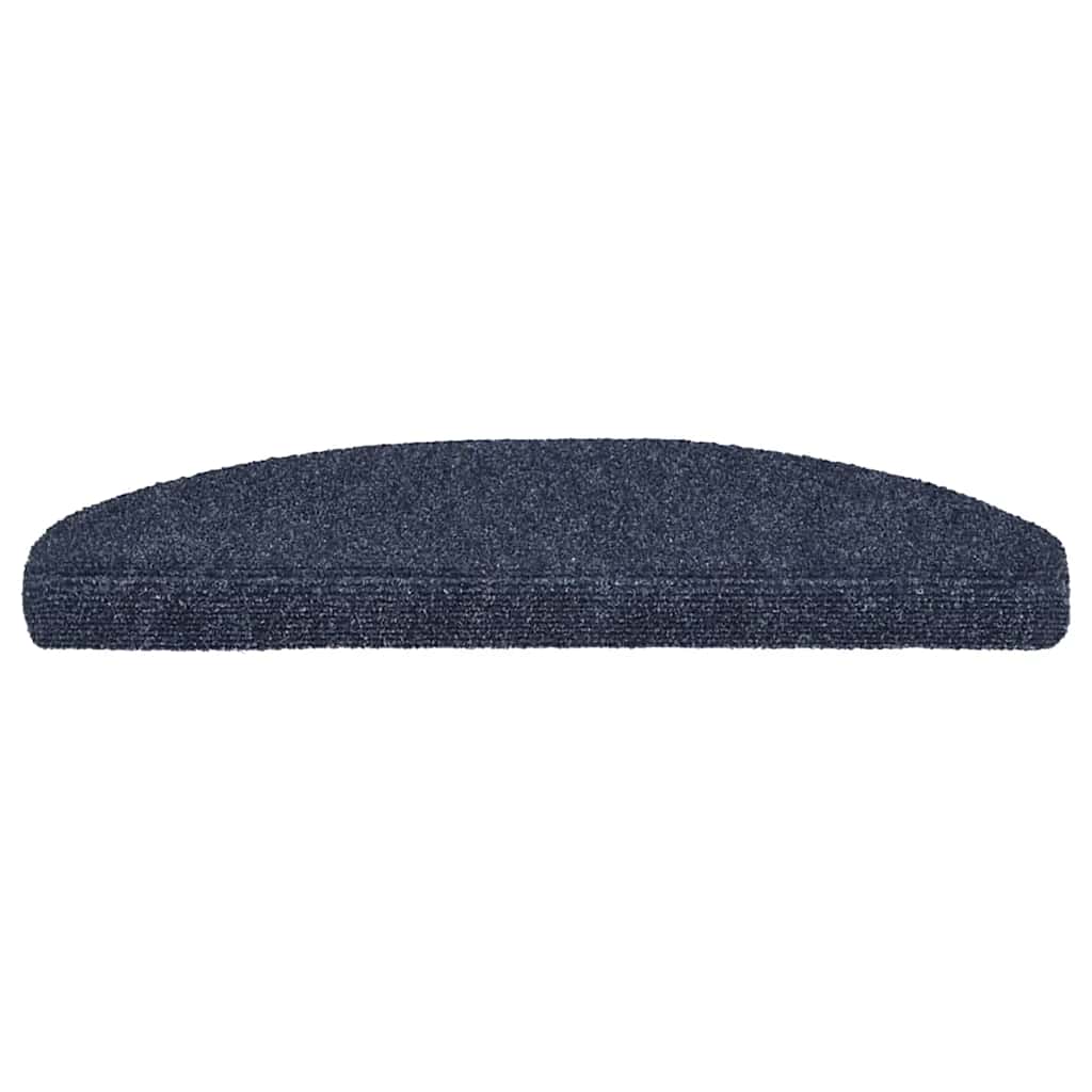 vidaXL Πατάκια Σκάλας Αυτοκόλ. 5 τεμ. Μπλε 65x21x4 εκ. Βελονιασμένα