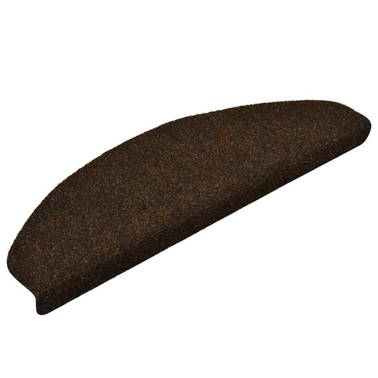 vidaXL Πατάκια Σκαλιών Αυτοκόλλητα 10 τεμ. Καφέ Ημίστρογγυλά Μεγάλα 65x21x4 εκ.