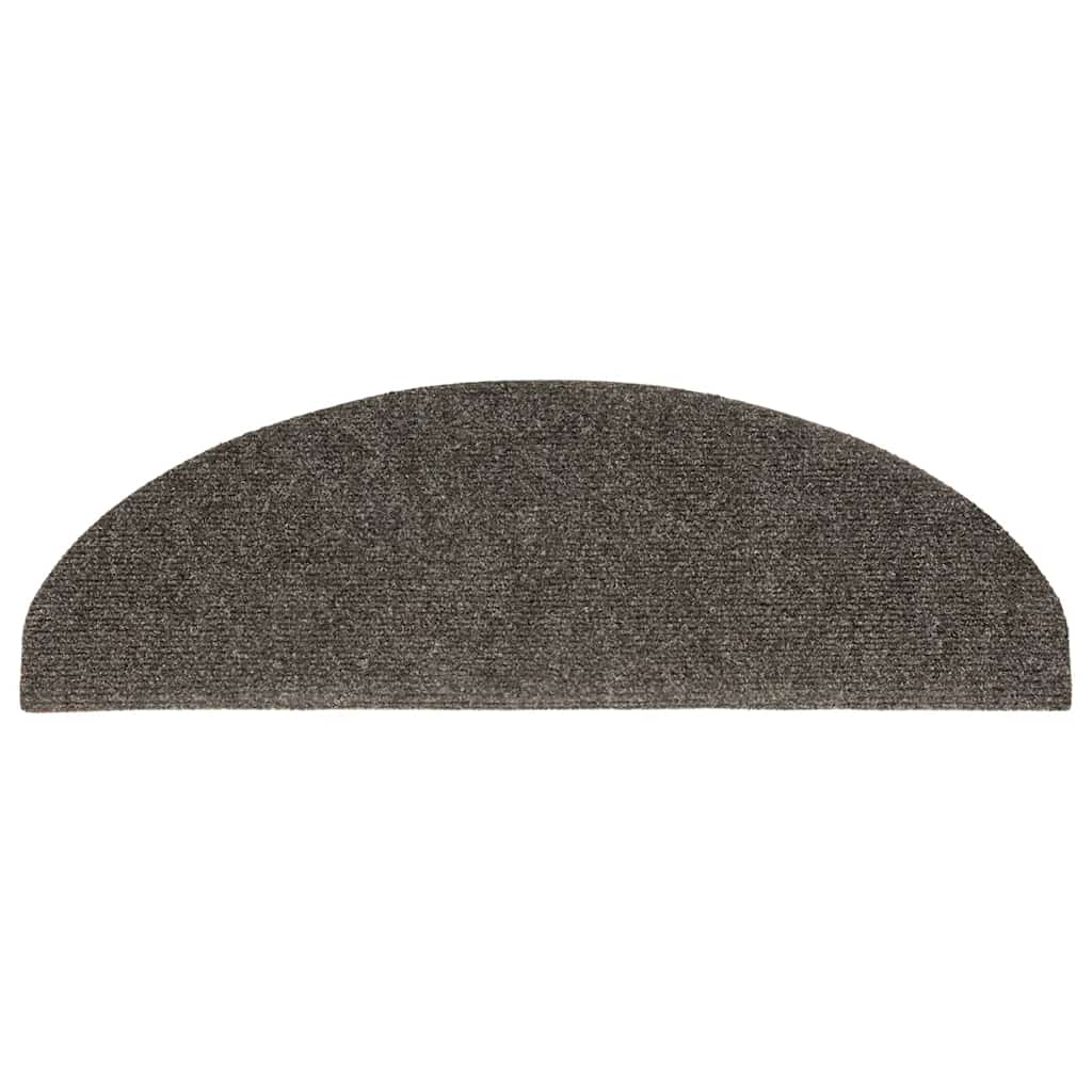 vidaXL Πατάκια Σκάλας Αυτοκόλ. 5 τεμ Ανθρακί 65x21x4 εκ Βελονιασμένο