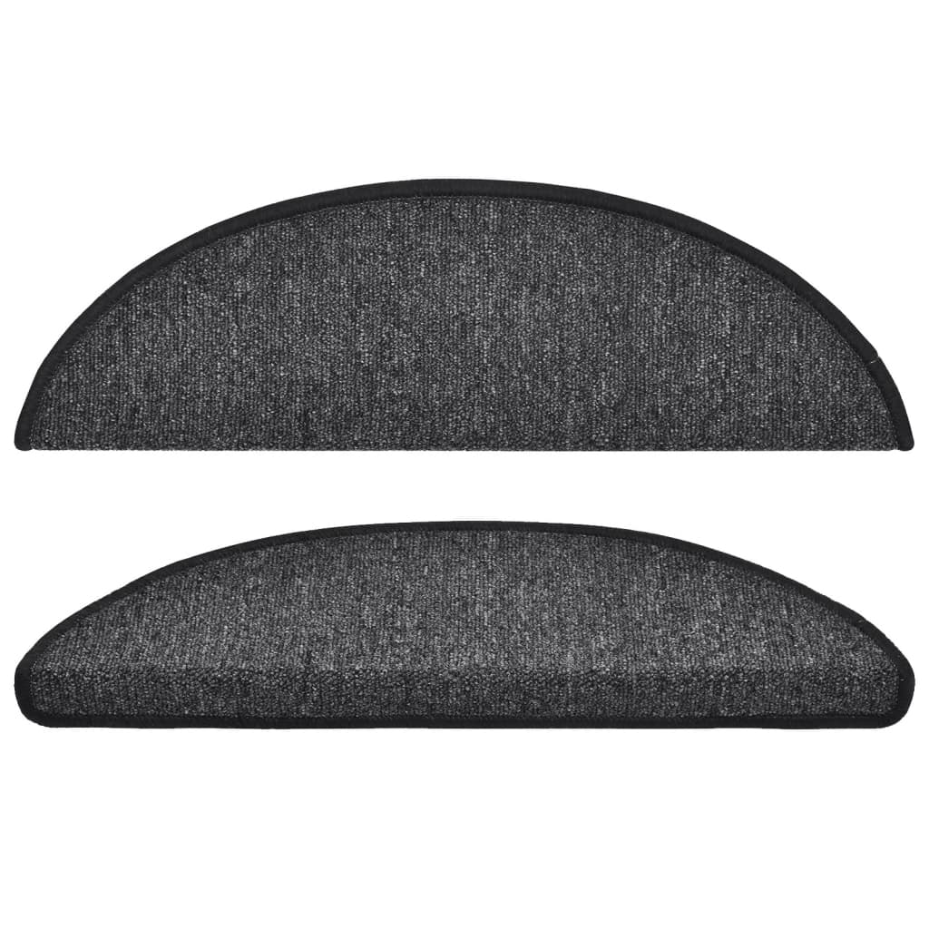 vidaXL Πατάκια Σκάλας 10 τεμ. Ανθρακί 56x17x3 εκ.