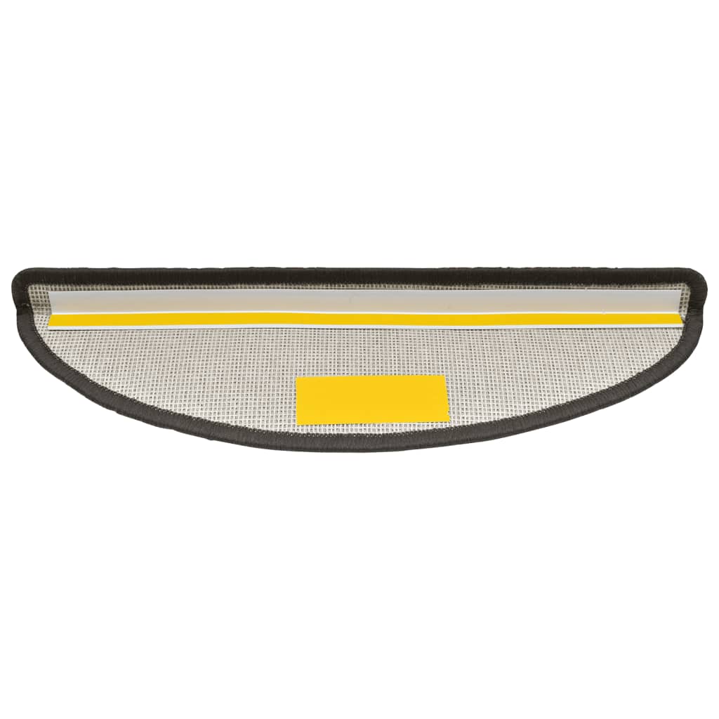 vidaXL Πατάκια Σκαλοπάτια 10 τεμ. Σκούρο Γκρι Ημίστρογγυλά 56x17x3 εκ.