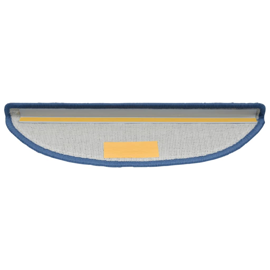 vidaXL Πατάκια Σκαλιών 10 τεμ. Μπλε Ημίστρογγυλά 56x17x3 εκ.