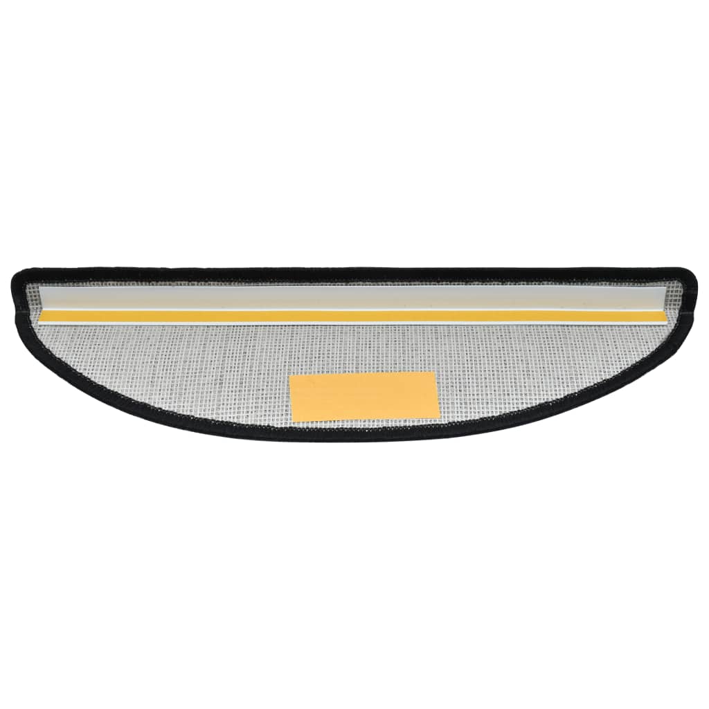 vidaXL Πατάκια Σκαλοπατιών 10 τεμ. Σκούρο Γκρι Ημίστρογγυλά Μεγάλα 65x24x4 εκ.