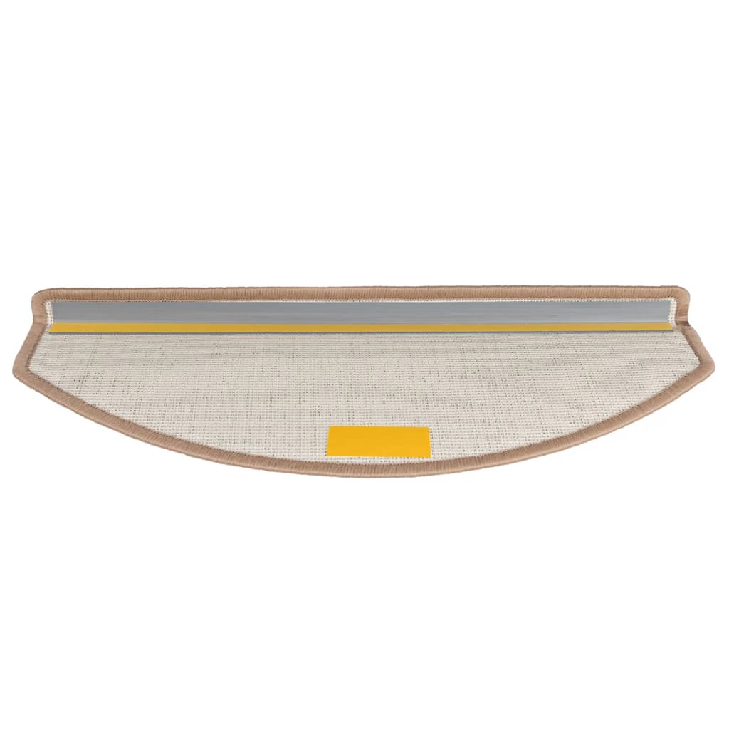 vidaXL Πατάκια Σκαλιών 10 τεμ. Ανοιχτό Καφέ Ημίστρογγυλά Μεγάλα 65x24x4 εκ.