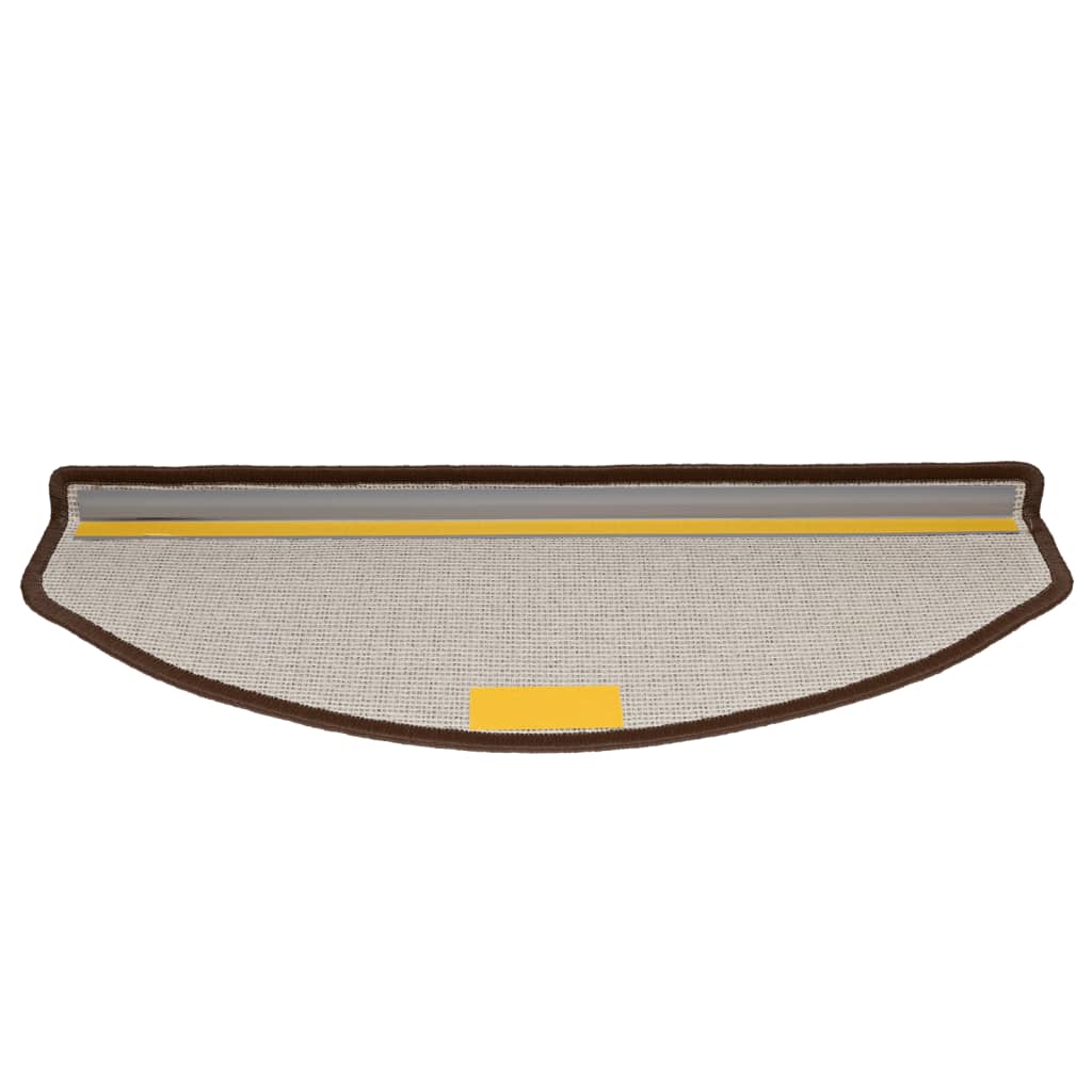 vidaXL Πατάκια Σκαλοπάτια 10 τεμ. 65x24x4 εκ. Καφέ Καφέ Ημίστρογγυλά Μεγάλα