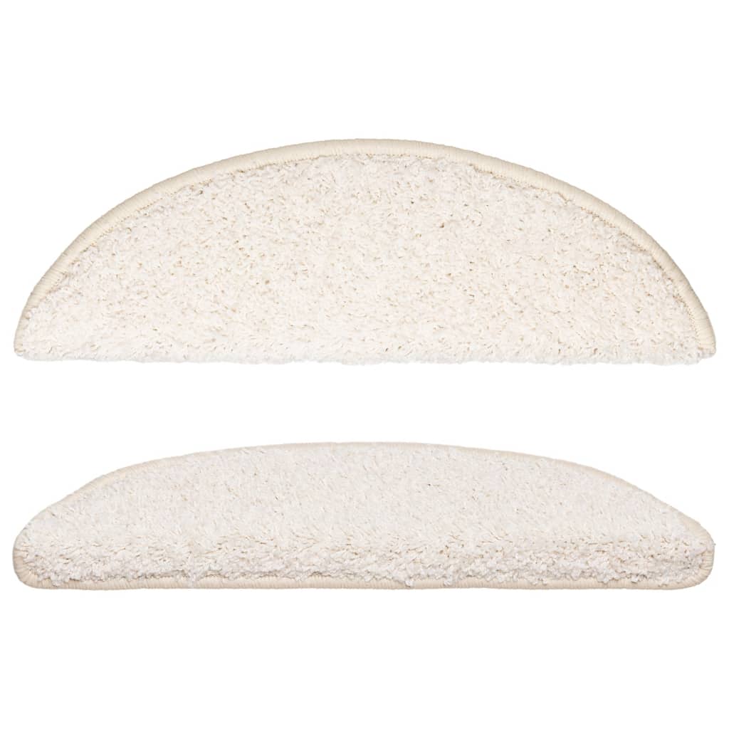 vidaXL Πατάκια Σκαλιών 10 τεμ. Λευκά Ημίκυκλα 56x17x3 εκ.