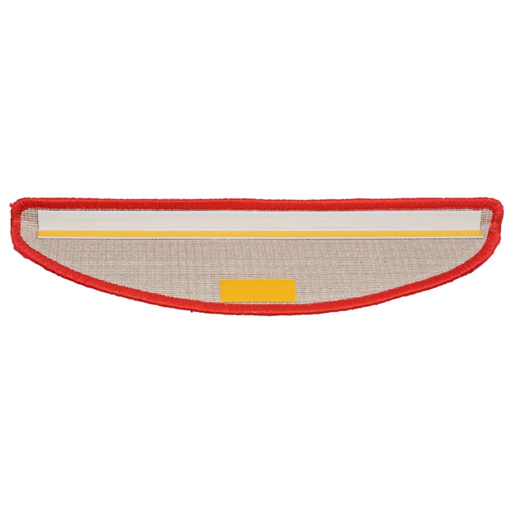 vidaXL Πατάκια Σκάλας 10 τεμ. Κόκκινα 56 x 17 x 3 εκ.