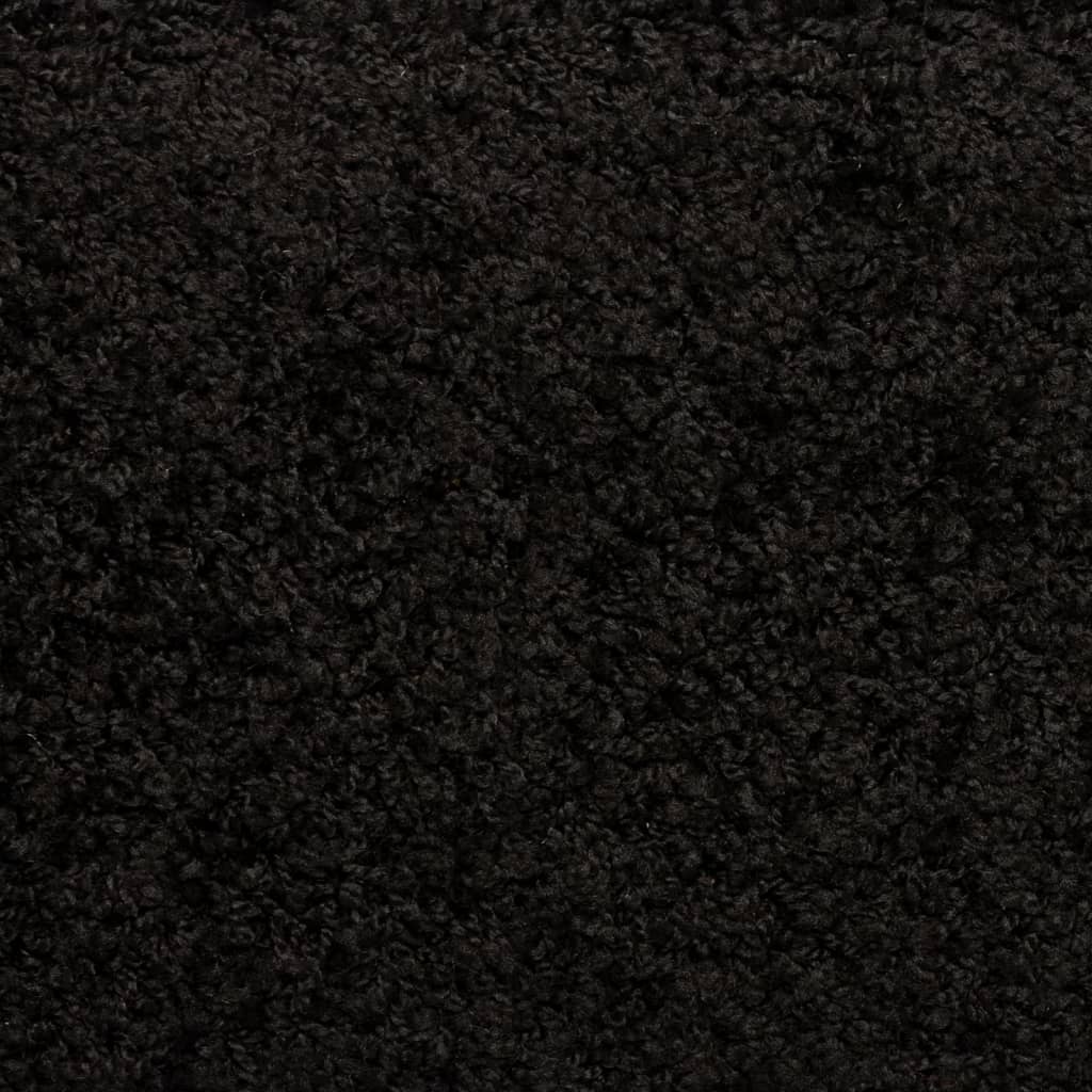 vidaXL Πατάκια Σκαλιών 10 τεμ. Μαύρα Ορθογώνια Άκρα 65x21x4 εκ.