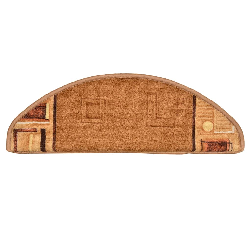 vidaXL Πατάκια Σκάλας Αυτοκόλλητα 10 τεμ. Μπεζ 65x21x4 εκ.