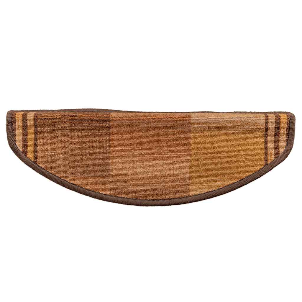 vidaXL Πατάκια Σκάλας Αυτοκόλλητα 10 τεμ. Καφέ 65x21x4 εκ.