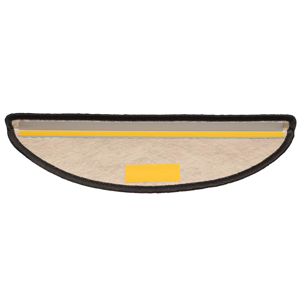 vidaXL Πατάκια Σκάλας Αυτοκόλλητα 15 τεμ. Όψη Σιζάλ Ανθρακί 56x17x3εκ.