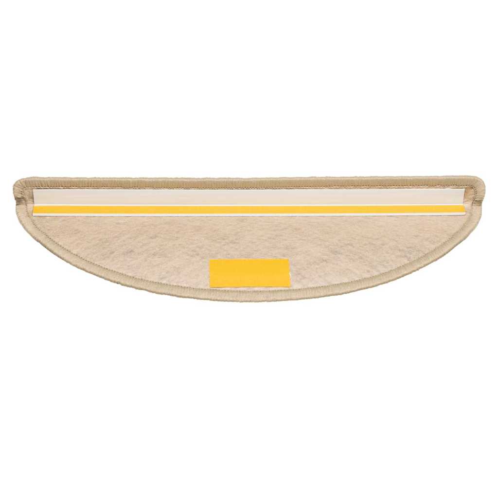 vidaXL Πατάκια Σκάλας Αυτοκόλ. 15τεμ. Όψη Σιζάλ Χρώμα Άμμου 56x17x3εκ.