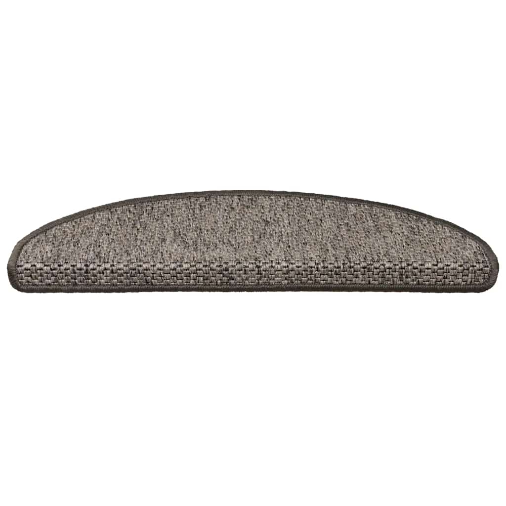 vidaXL Πατάκια Σκάλας Αυτοκόλλητα 15τεμ. Όψη Σιζάλ Καφέ/Μπεζ 65x21x4εκ