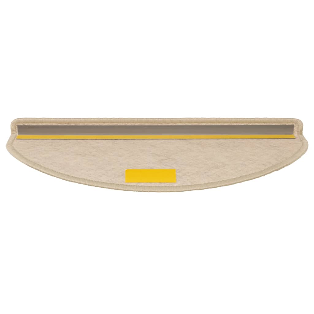 vidaXL Πατάκια Σκάλας Αυτοκόλλητα 15 τεμ Όψη Σιζάλ Χρώμα Άμμου 65x21x4