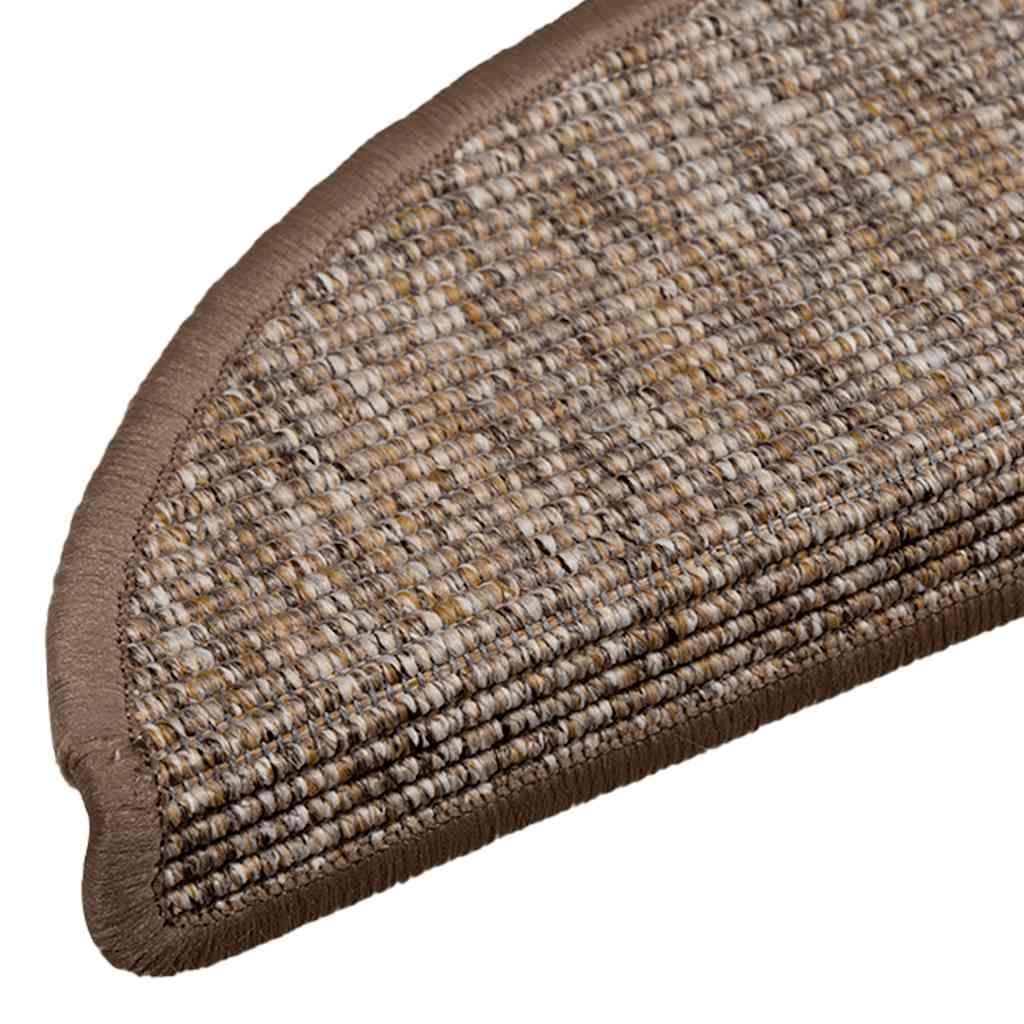 vidaXL Πατάκια Σκάλας Αυτοκόλλητα 15 τεμ. Ανοιχτό Καφέ 56x17x3 εκ.