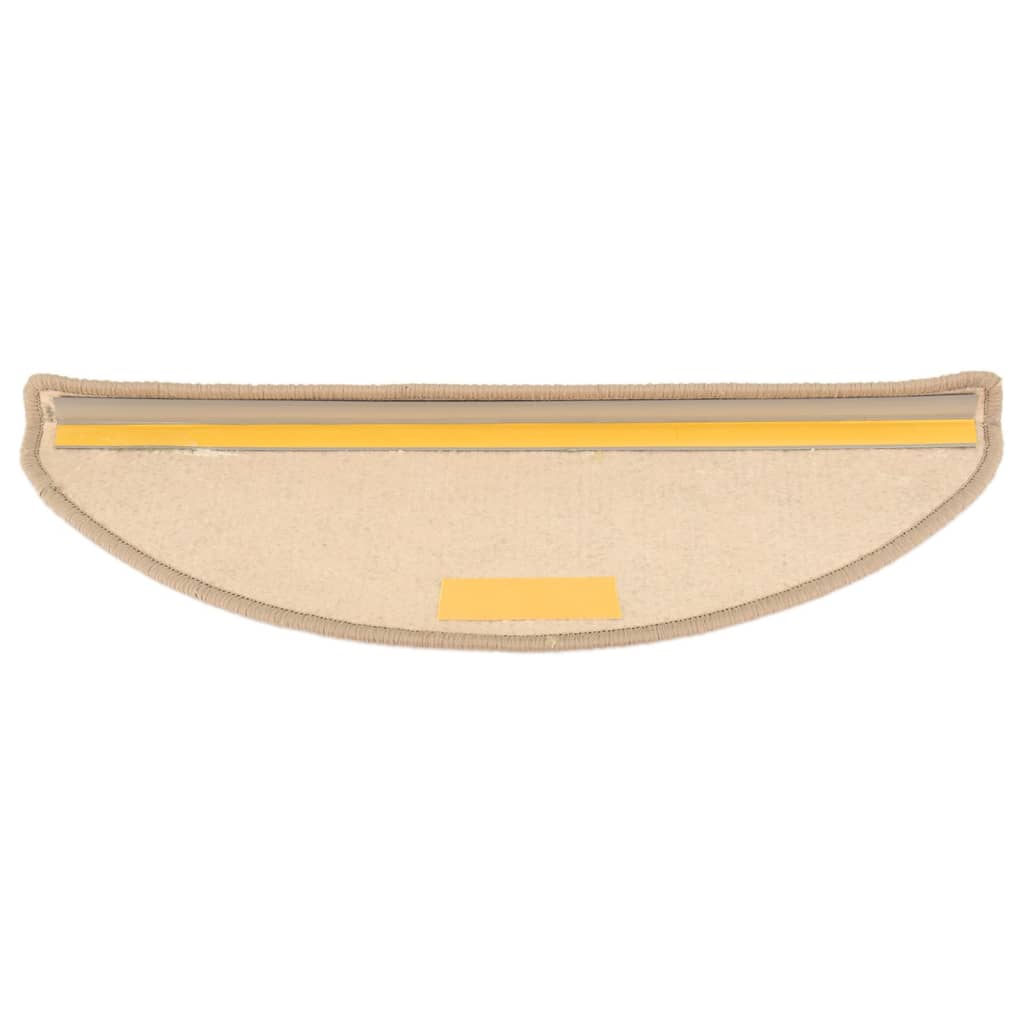 vidaXL Πατάκια Σκάλας Αυτοκόλλητα 15 τεμ. Σκούρο Μπεζ 65x21x4 εκ.