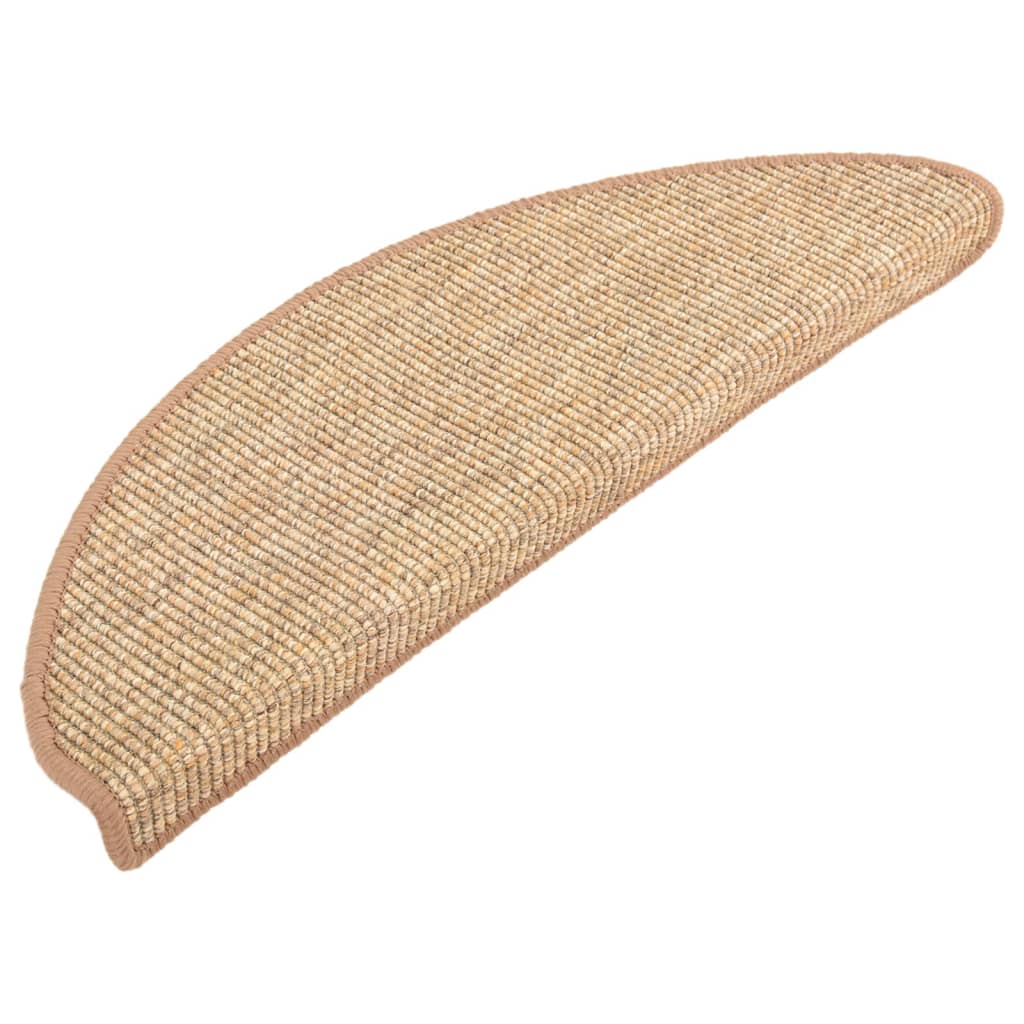 vidaXL Πατάκια Σκάλας Αυτοκόλλητα 15 τεμ. Ανοιχτό Καφέ 65x21x4 εκ.