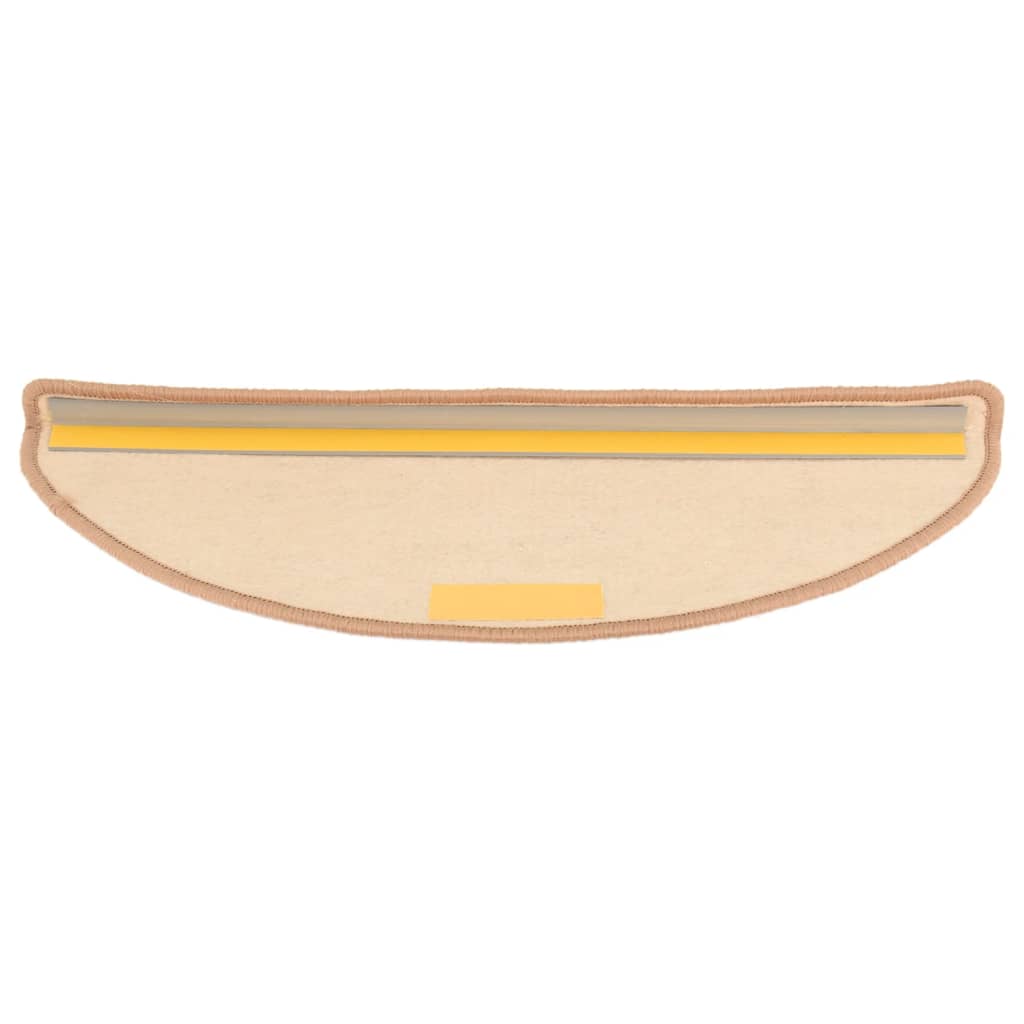 vidaXL Πατάκια Σκάλας Αυτοκόλλητα 15 τεμ. Ανοιχτό Καφέ 65x21x4 εκ.