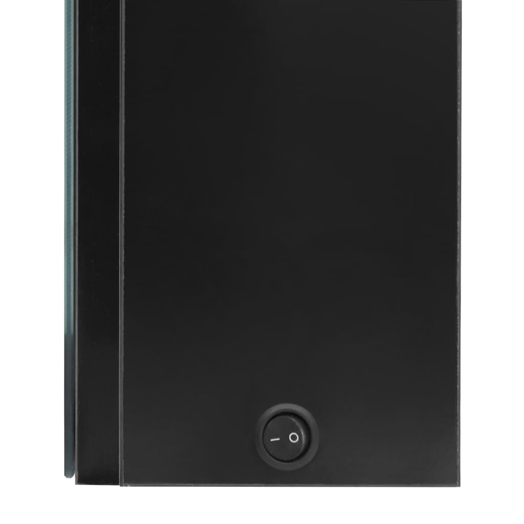 vidaXL Καθρέφτης Μπάνιου με Ντουλάπι & LED Λαμπερό Μαύρο 50x13x70 εκ.