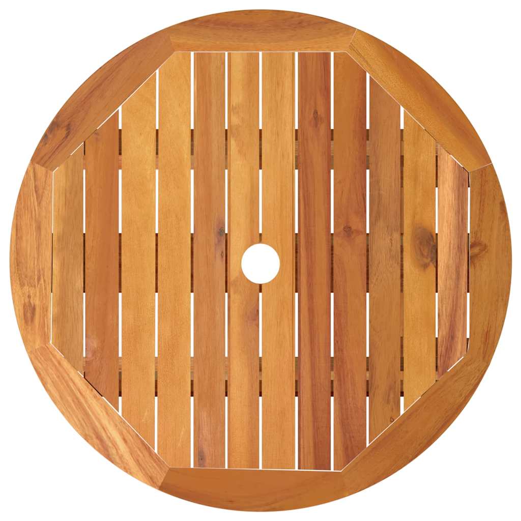 vidaXL Τραπέζι Κήπου Πτυσσόμενο Ø60x75 εκ. από Μασίφ Ξύλο Ευκαλύπτου