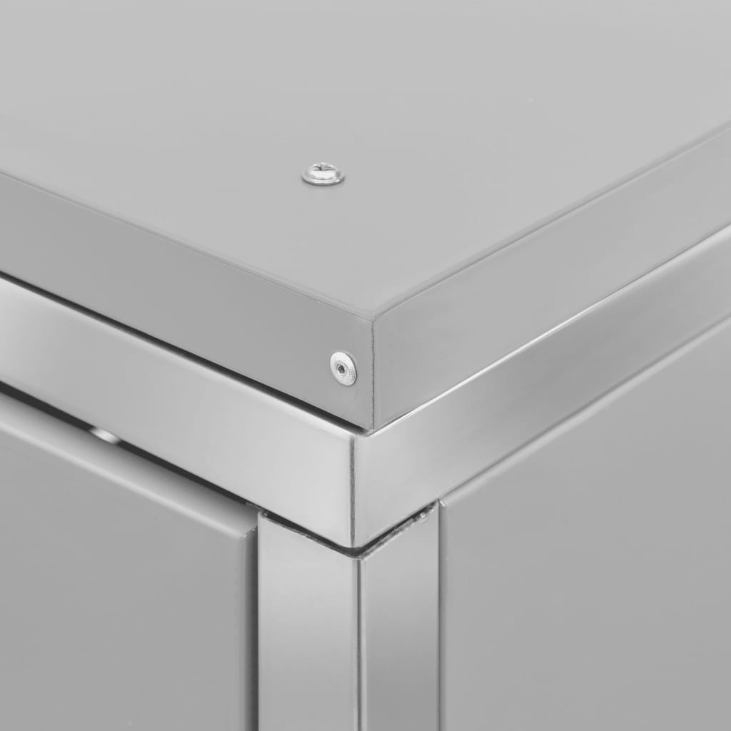 vidaXL Πλαίσιο για Κάδο Απορρ. με Ρόδες 69x77,5x112,5 εκ Αν. Ατσάλι