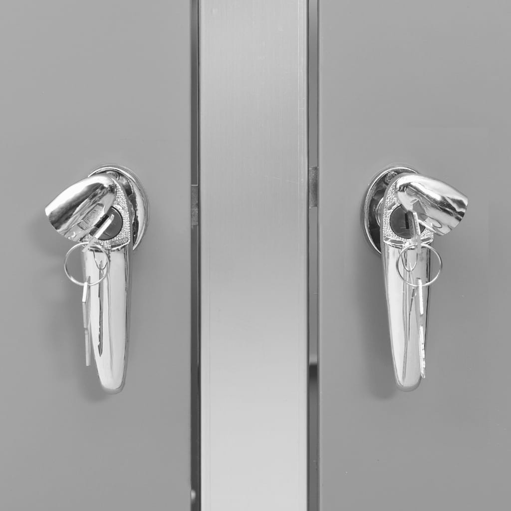 vidaXL Πλαίσιο Κάδων Απορρ. Τετραπλό Ρόδες 276,5x77,5x112,5εκ Αν. Ατσ.