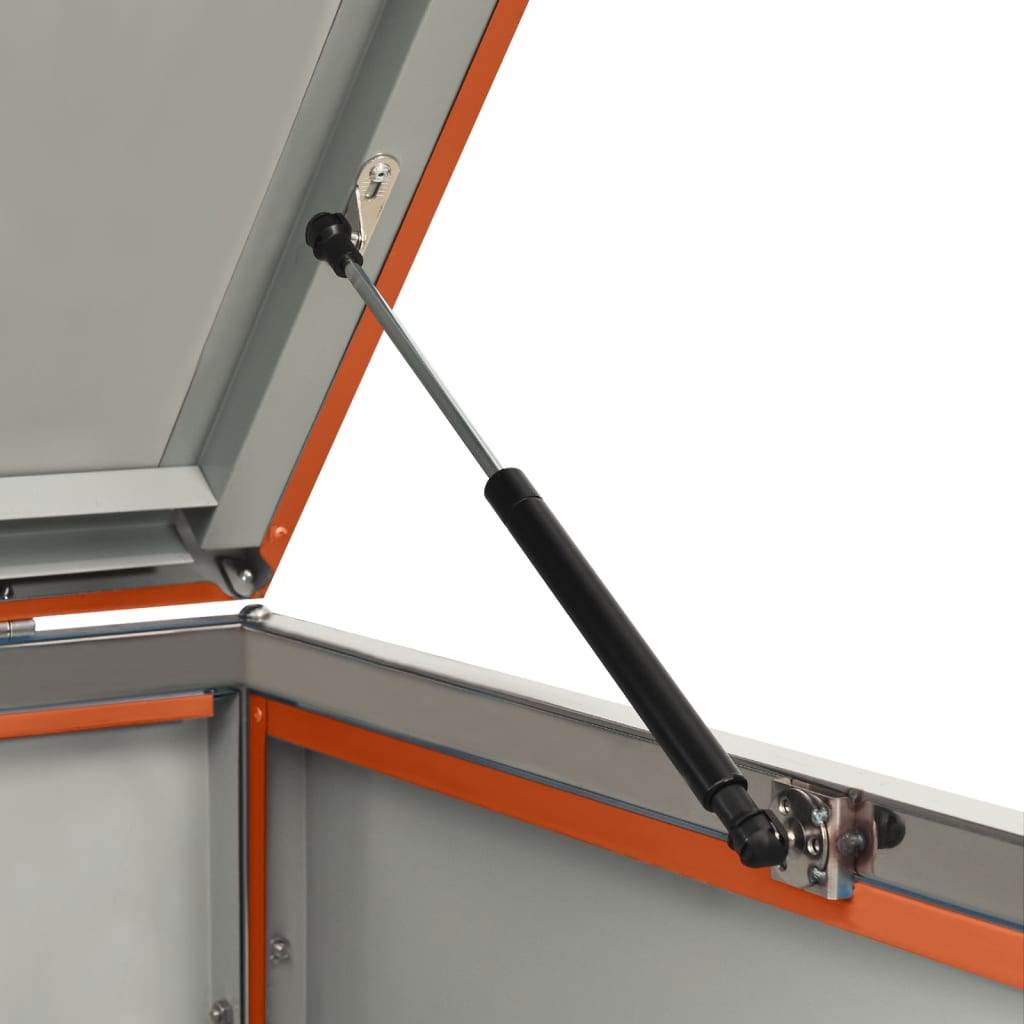 vidaXL Πλαίσιο Κάδων Απορρ. Διπλό με Ρόδες 138x77,5x112,5 εκ Αν. Ατσα.