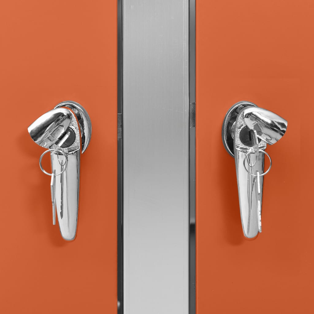 vidaXL Πλαίσιο Κάδου Απορρ. Τριπλό με Ρόδες 207x77,5x112,5εκ. Αν. Ατσ.