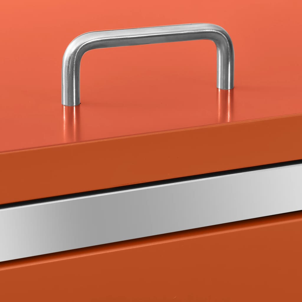 vidaXL Πλαίσιο Κάδων Απορρ. Τετραπλό Ρόδες 276,5x77,5x112,5εκ Αν. Ατσ.