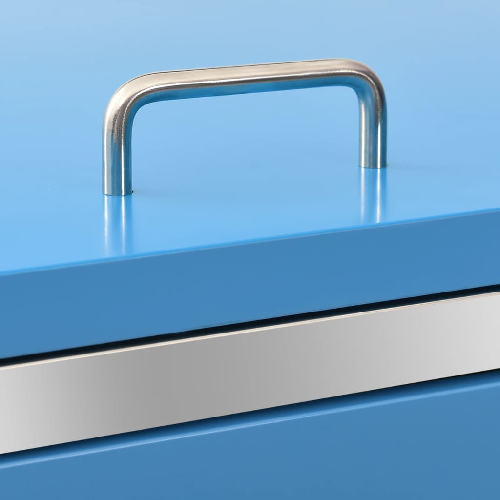 vidaXL Πλαίσιο για Κάδο Απορρ. με Ρόδες 69x77,5x112,5 εκ Αν. Ατσάλι