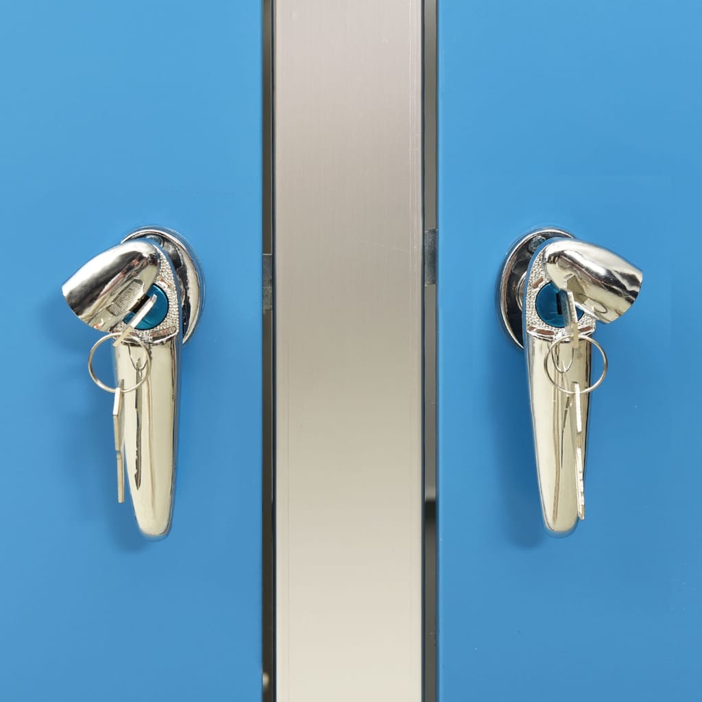 vidaXL Πλαίσιο Κάδων Απορρ. Διπλό με Ρόδες 138x77,5x112,5 εκ Αν. Ατσα.