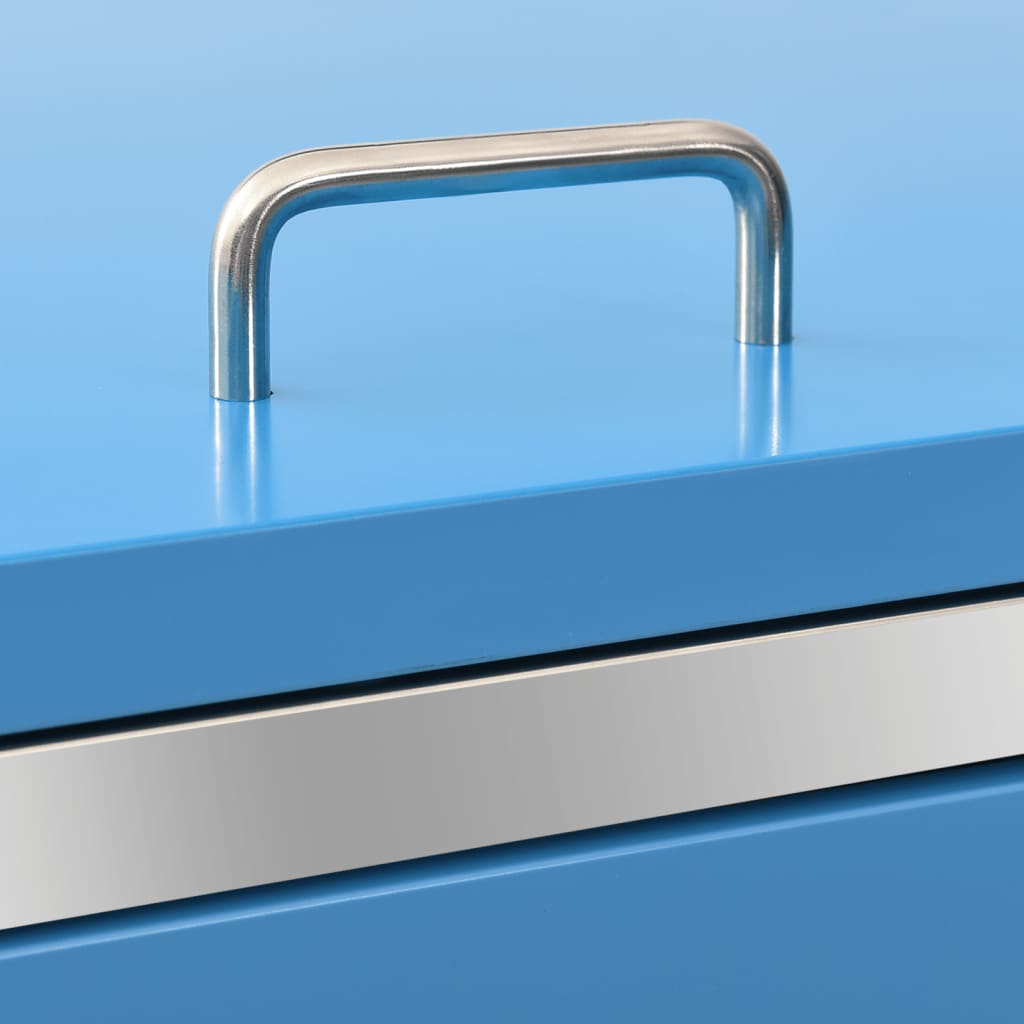 vidaXL Πλαίσιο Κάδων Απορρ. Διπλό με Ρόδες 138x77,5x112,5 εκ Αν. Ατσα.