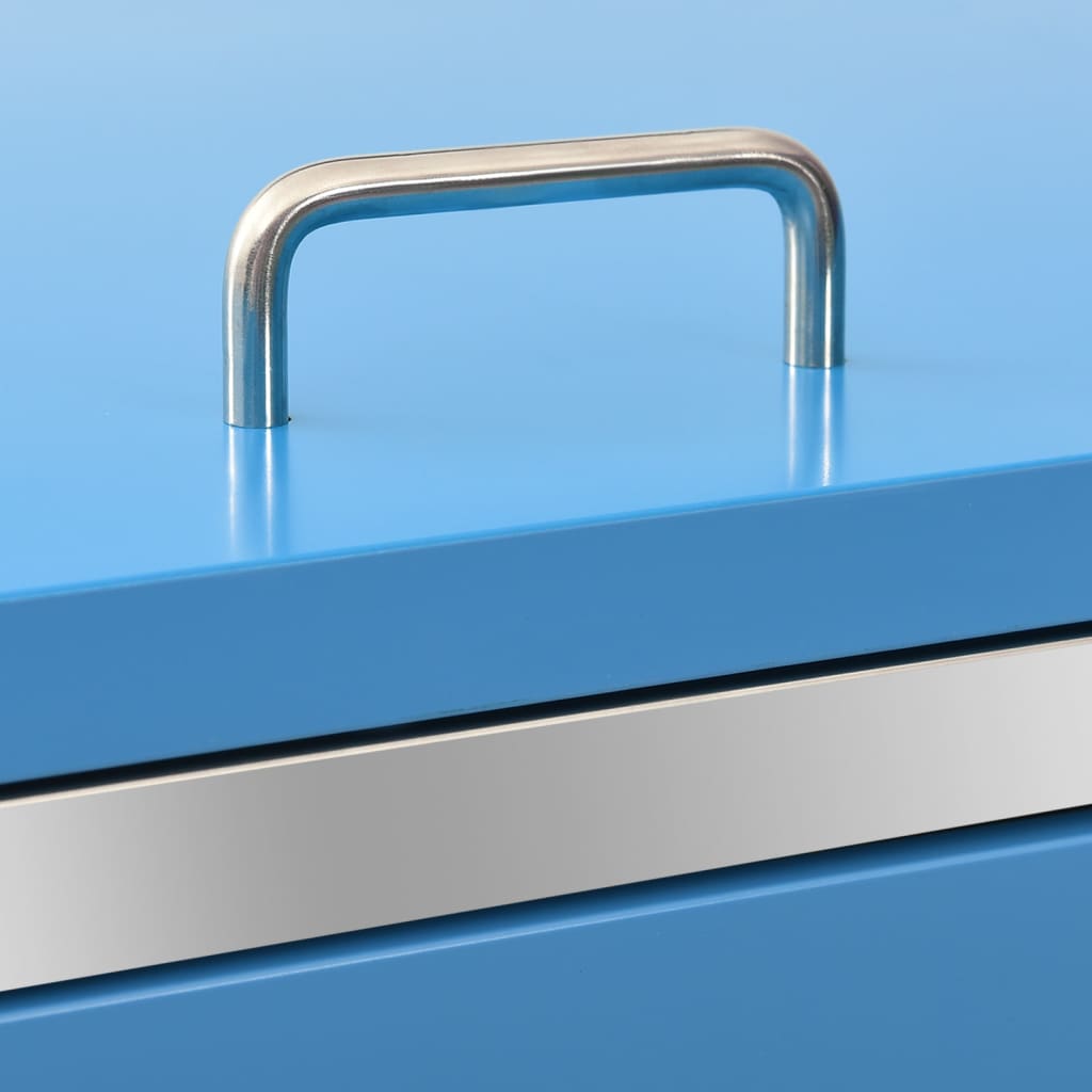 vidaXL Πλαίσιο Κάδων Απορρ. Τετραπλό Ρόδες 276,5x77,5x112,5εκ Αν. Ατσ.