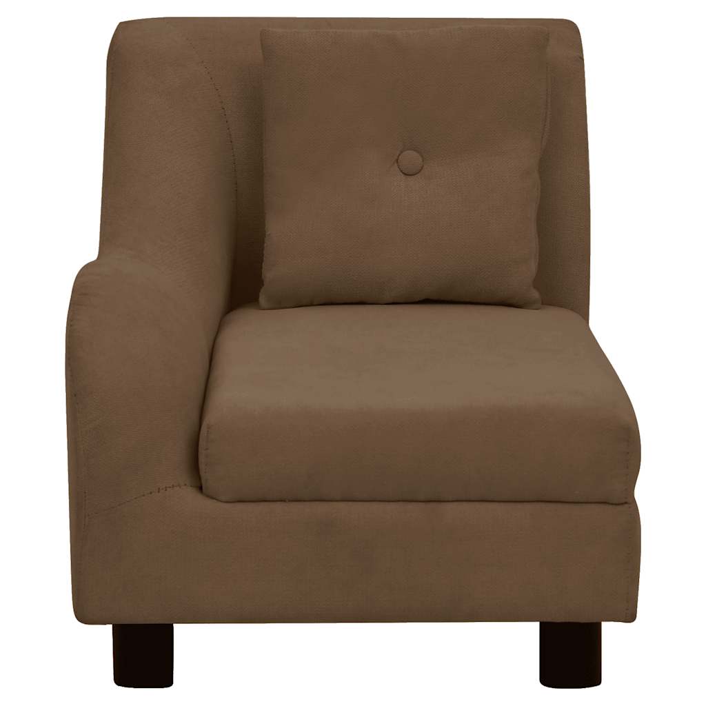 vidaXL Καναπές - Κρεβάτι Σκύλου με Μαξιλάρι Καφέ 83x44x44 εκ. Βελουτέ