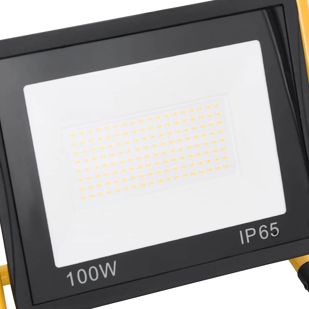 vidaXL Προβολέας LED με Λαβή Θερμό Λευκό 100 W