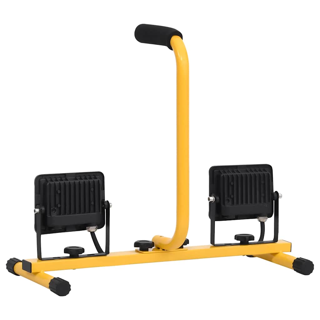 vidaXL Προβολέας LED με Λαβή Ψυχρό Λευκό 2 x 20 W