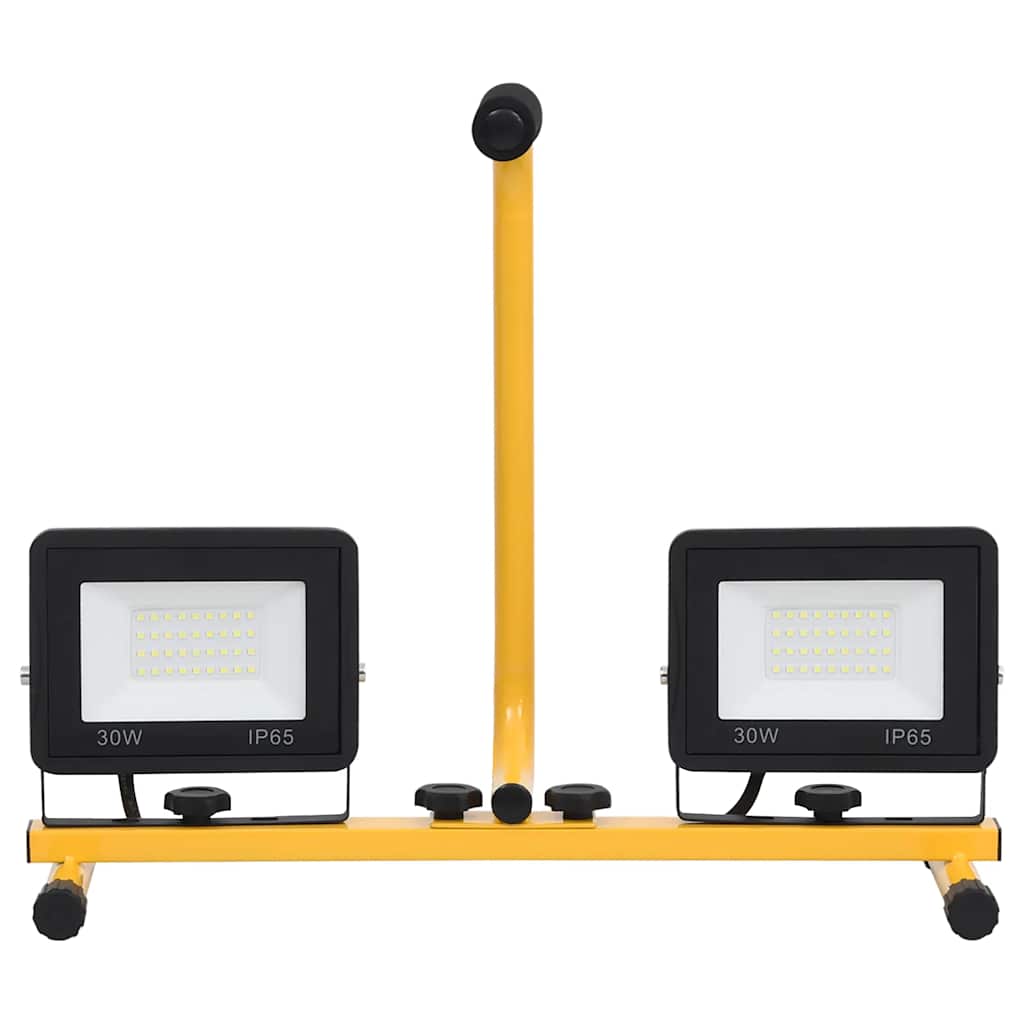 vidaXL Προβολέας LED με Λαβή Ψυχρό Λευκό 2 x 30 W