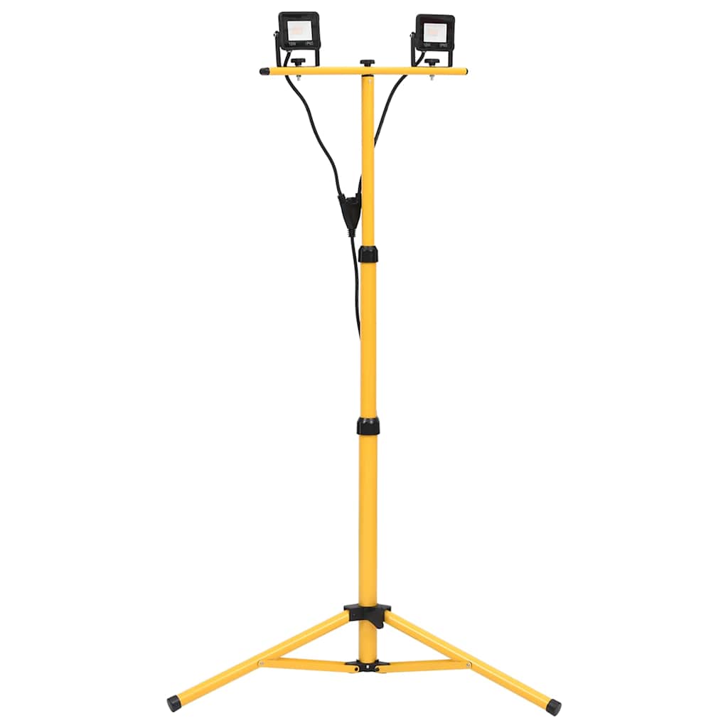 vidaXL Προβολέας LED με Τρίποδο Θερμό Λευκό 2 x 10 W