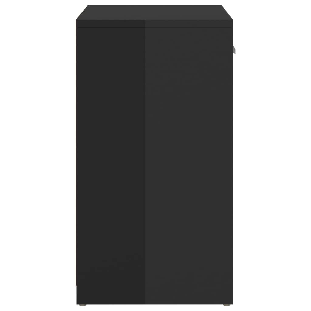 vidaXL Παπουτσοθήκη Γυαλ. Μαύρη 94,5 x 31 x 57 εκ. από Επεξ. Ξύλο