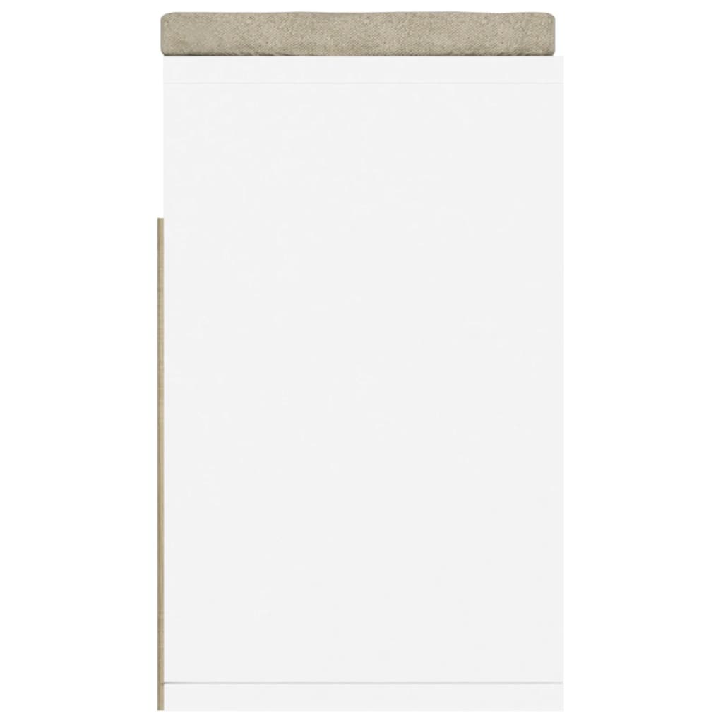 vidaXL Παπουτσοθήκη Λευκή/Sonoma Δρυς 104x30x49εκΕπεξ. Ξύλο & Μαξιλάρι