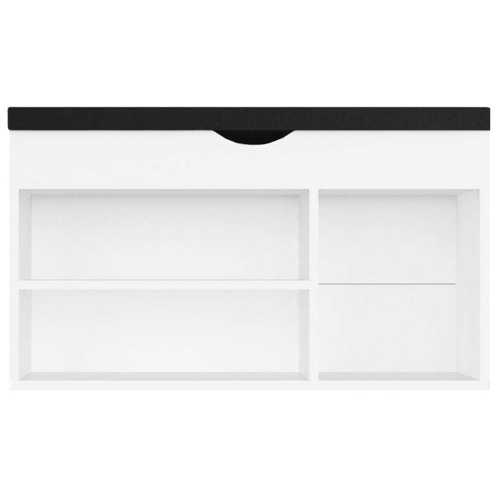 vidaXL Παπουτσοθήκη Λευκή 80 x 30 x 47 εκ. Επεξ. Ξύλο με Μαξιλάρι