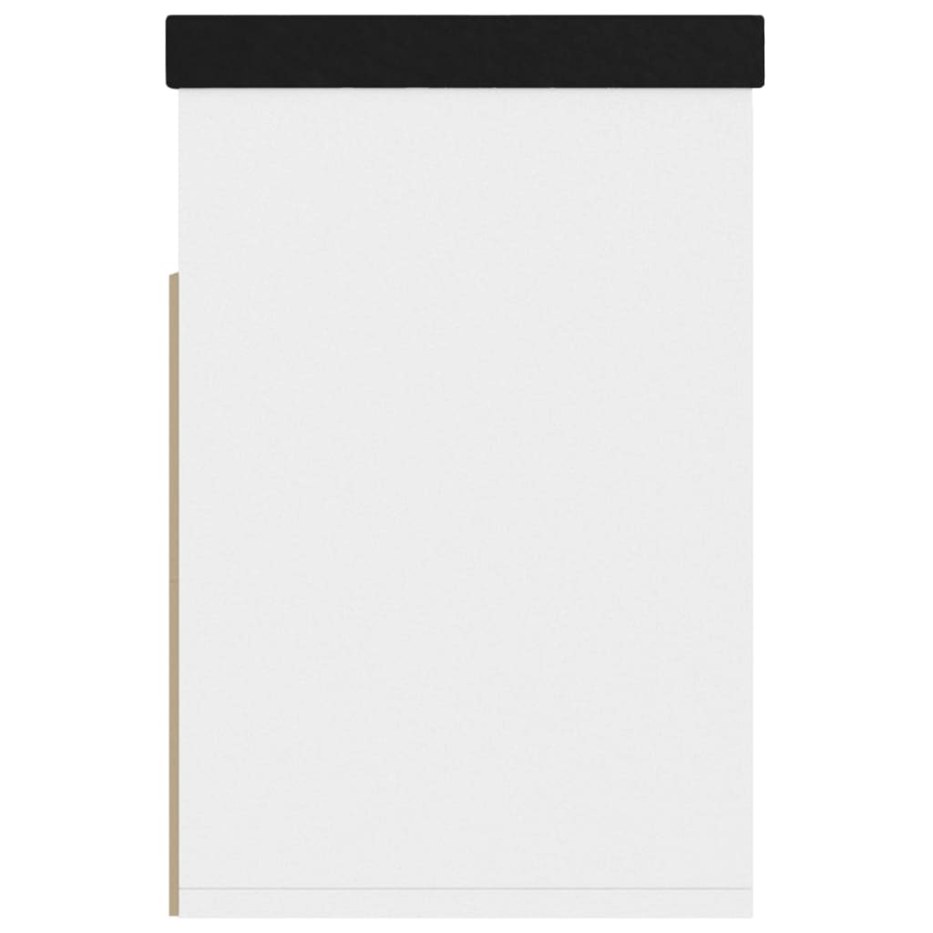 vidaXL Παπουτσοθήκη Λευκή 80 x 30 x 47 εκ. Επεξ. Ξύλο με Μαξιλάρι