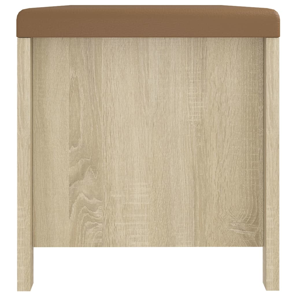 vidaXL Κουτί Αποθήκευσης Sonoma Δρυς 105x40x45εκ Επεξ. Ξύλο+ Μαξιλάρι