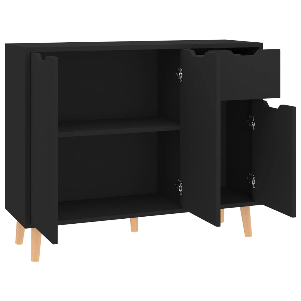 vidaXL Μπουφές Μαύρος 90x30x72 εκ. από Επεξεργασμένο Ξύλο