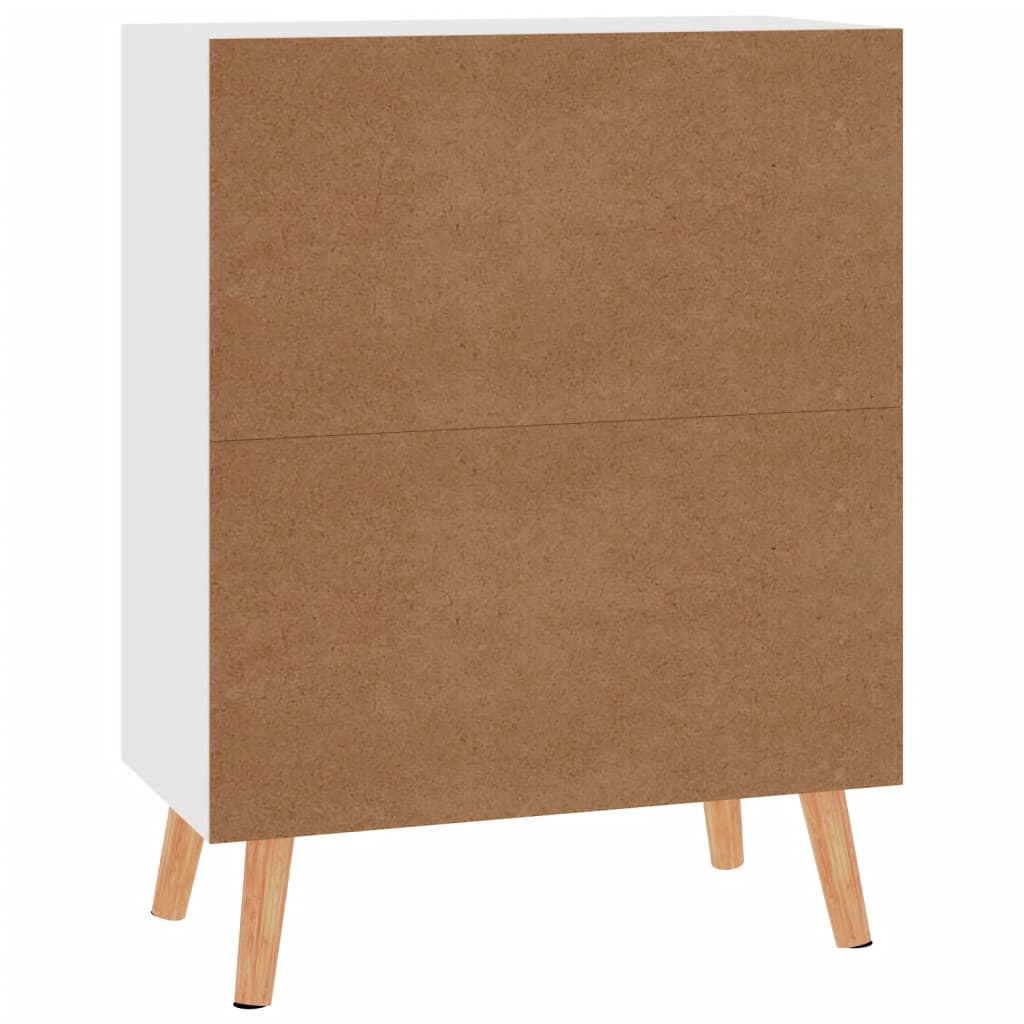 vidaXL Μπουφές Γυαλιστερό Λευκό 60x30x72 εκ. από Επεξεργασμένο Ξύλο