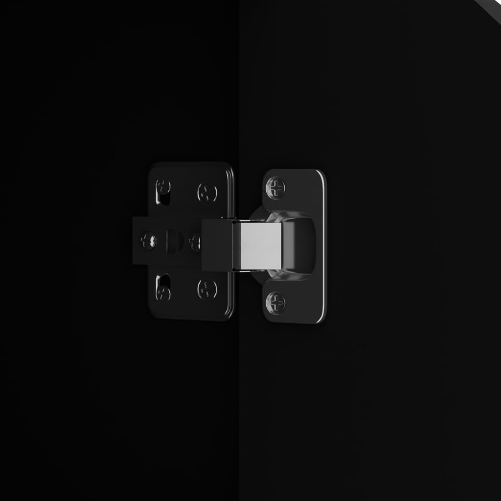 vidaXL Μπουφές Γυαλιστερό Μαύρο 60x30x72 εκ. Επεξεργασμένο Ξύλο