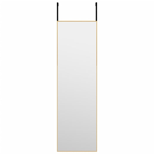 vidaXL Καθρέπτης Πόρτας Χρυσό 30 x 100 εκ. από Γυαλί και Αλουμίνιο